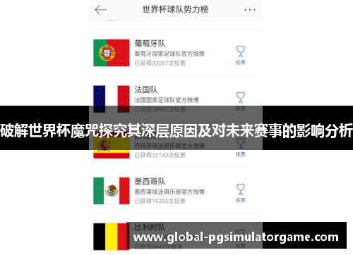 破解世界杯魔咒探究其深层原因及对未来赛事的影响分析